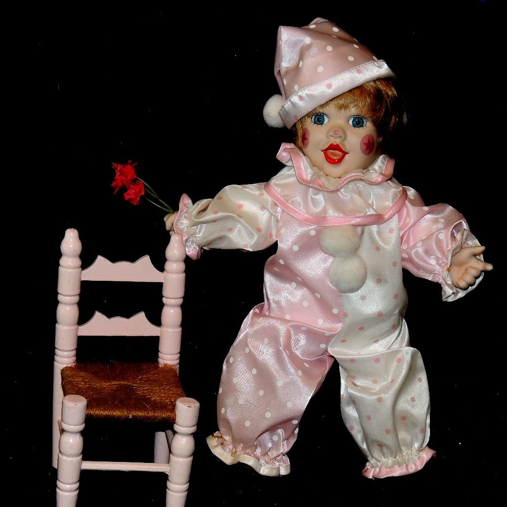 Mary Tretter "Sparkles" Edwin Knowles clown doll